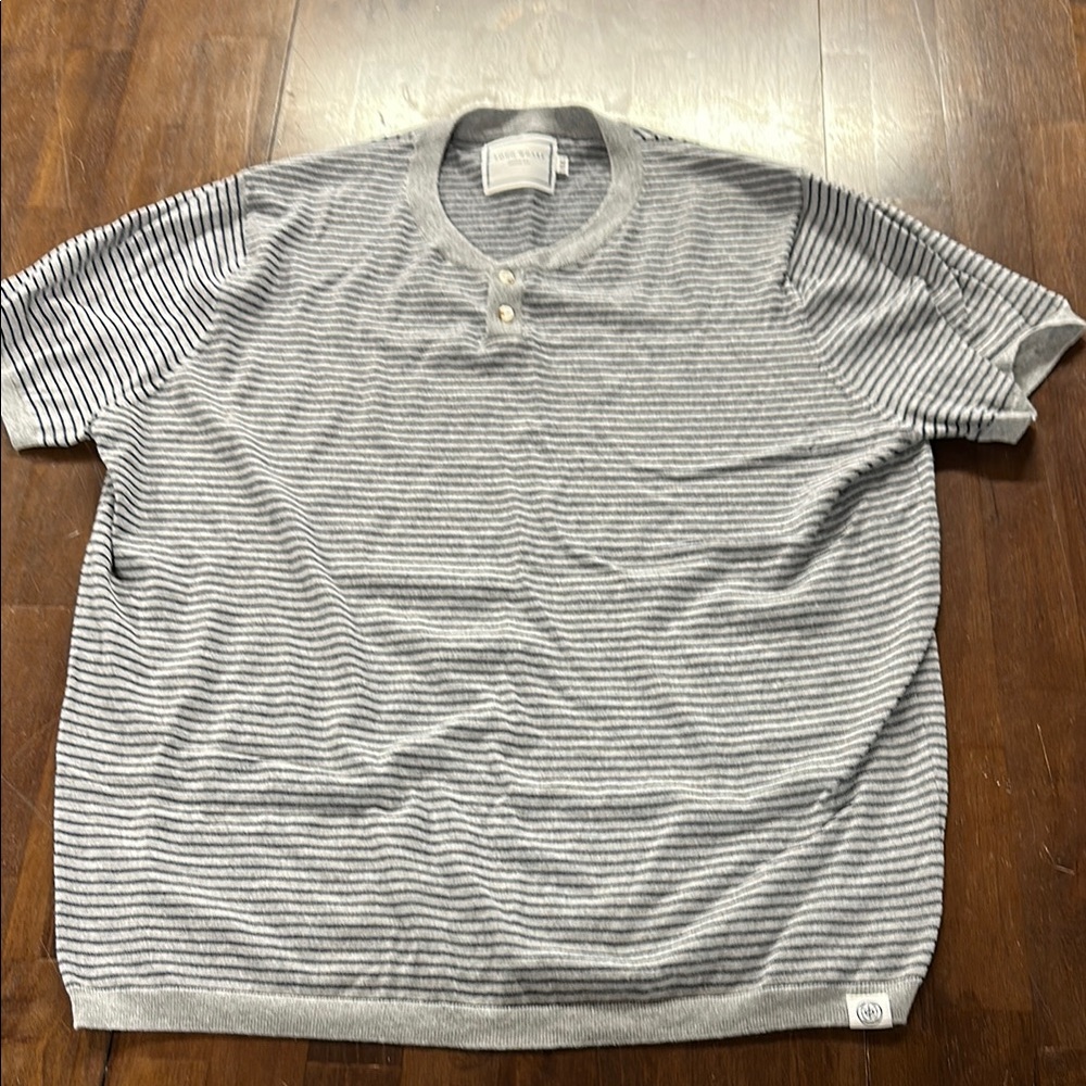 Long Wharf Supply Men’s Short Sleeve Seawell Striped Henley XXL